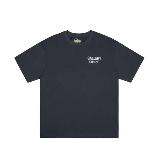 Gallery Dept. Logo Print Crew Neck T-Shirt 'BLACK'